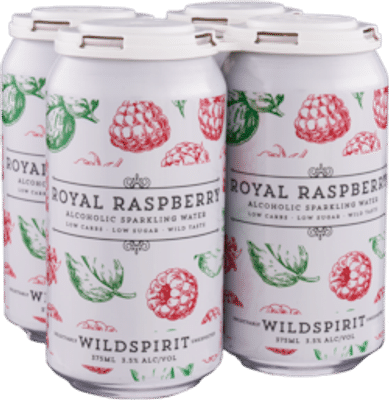 Wildspirit Royal Raspberry Alcoholic Sparkling Water Seltzer