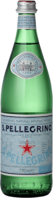 S.Pellegrino Sparkling Natural Mineral Water Glass Bottles 750m