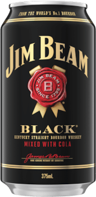 Jim Beam Black Label & Cola Cans Bourbon