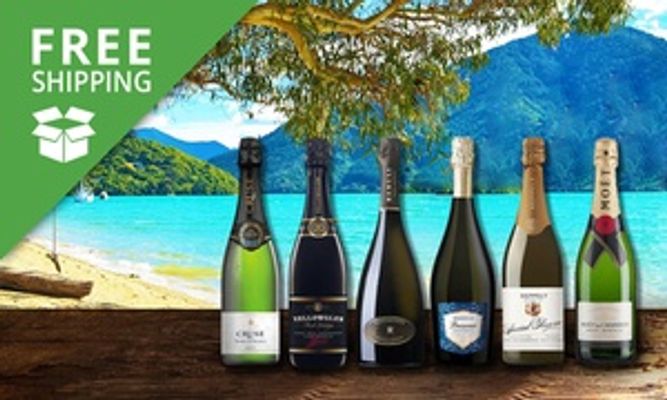 Free Shipping: From $89 for Six Bottles of Sparkling Wines including Italian Prosecco (Dont Pay up to $474)