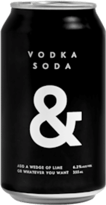 Vodka Soda & Black Cans 355mL