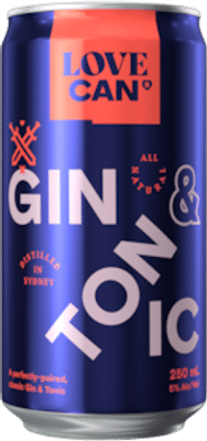 Love Can Gin & Tonic Cans 250mL
