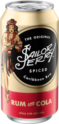 Sailor Jerry Spiced Rum & Cola 375mL