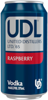 UDL Vodka & Raspberry Cans 375mL