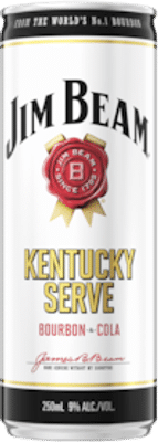 Jim Beam Kentucky Serve Bourbon and Cola Can 250mL