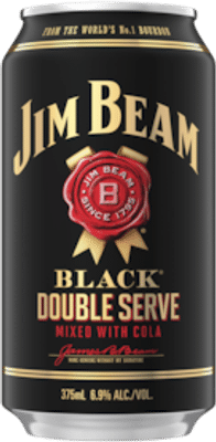 Jim Beam Black Double Serve Bourbon and Cola Cans