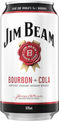 Jim Beam White Label Bourbon & Cola Cans 375mL