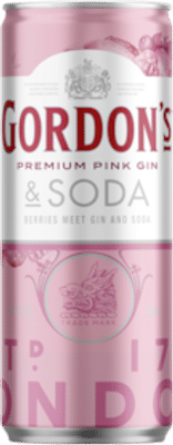 Gordons Premium Pink Gin & Soda Cans 250mL