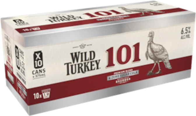 Wild Turkey 101 Bourbon & Zero Cola 10 Pack
