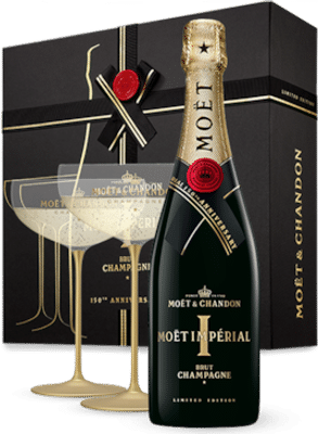 Moet and Chandon Brut Imperial  150th Anniversary Coupe Gift Pack
