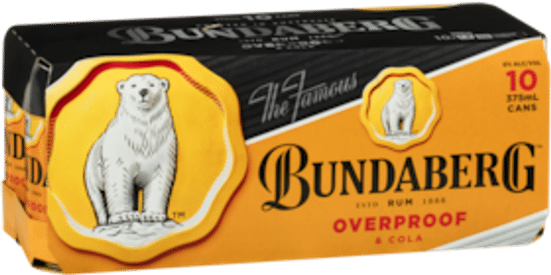 Bundaberg OP Rum & Cola Cans 10 Pack 375mL