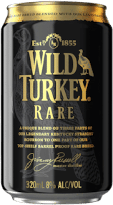 Wild Turkey Rare Bourbon & Cola Cans 320mL
