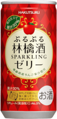 Hakutsuru Puru Puru Sparkling Jelly Ringo Apple Sake 190mL Cans