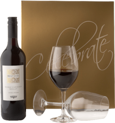 Wines By Design Belvoir Cabernet Shiraz Merlot Wine Glass Gift Set