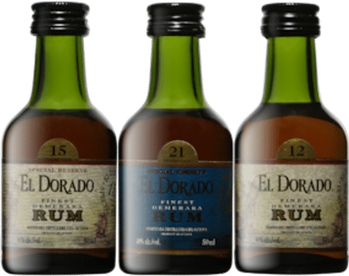 El Dorado Super Premium Rum Collection 12 15 21 Year Old 3 x