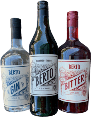Berto Northern Italy Negroni 3 Pack - Berto Gin + Red Vermouth + Traditonal Bitters