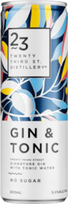 23rd Street Distillery Signature Gin & Tonic Cans 300mL