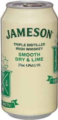 Jameson Irish Whiskey Smooth Dry & Lime 4.8% Cans