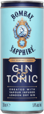 Bombay Sapphire Gin & Tonic Cans 10 Pack 250mL
