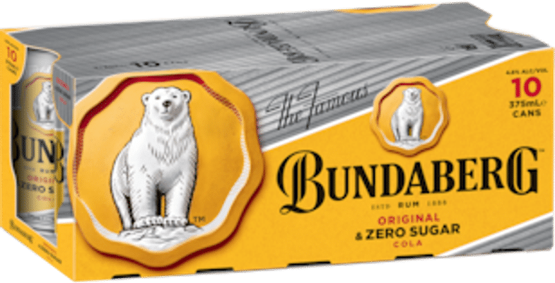 Bundaberg Rum Original & Zero Sugar Cola