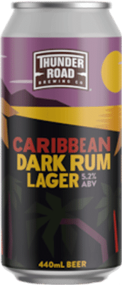Thunder Road Brewing Co. Caribbean Dark Rum Lager Cans