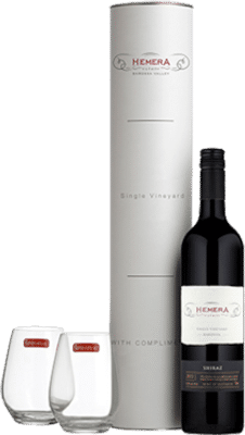 Wines By Design Hemera Estate Shiraz Wine Glass Gift Set