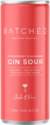 Batched Cocktails Strawberry & Rhubarb Gin Sour Can