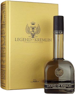 Legend of Kremlin Russian Vodka in Book
