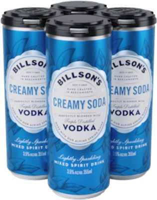 Billsons Creamy Soda & Vodka 4-Pack 355mL
