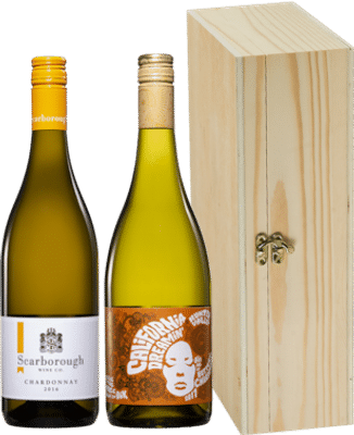 Chardonnay Double Wooden Gift Pack