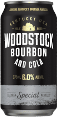 Woodstock Bourbon & Cola Cans 6% 375mL