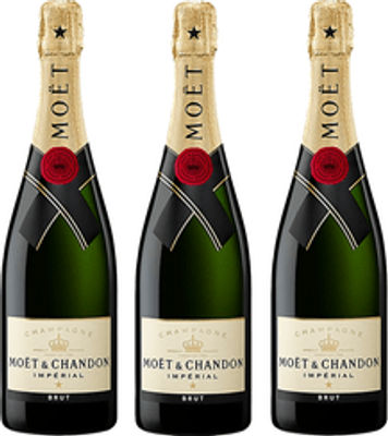 Moet and Chandon Brut Imperial  French Sparkling Wine3 Pack